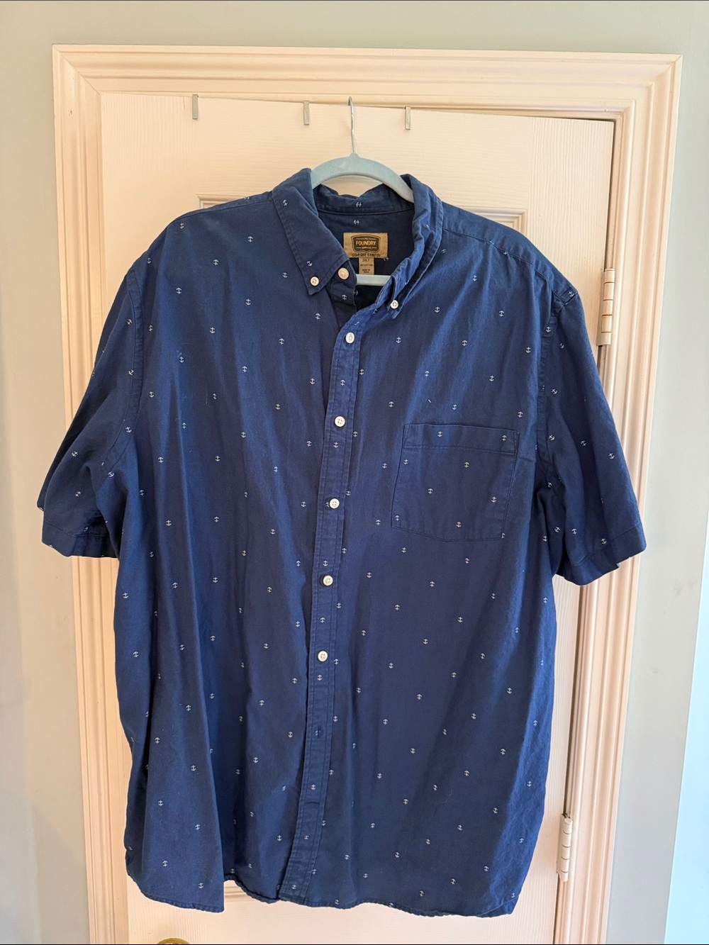 The Foundry Supply Co. Men's Navy Short-Sleeve Button-Down Shirt
